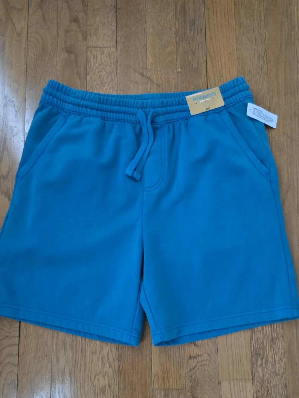 THEREABOUTS BRAND BOY'S TEAL BLUE FLEECE JOGGER SHORTS SIZE XL HUSKY 18H-20H